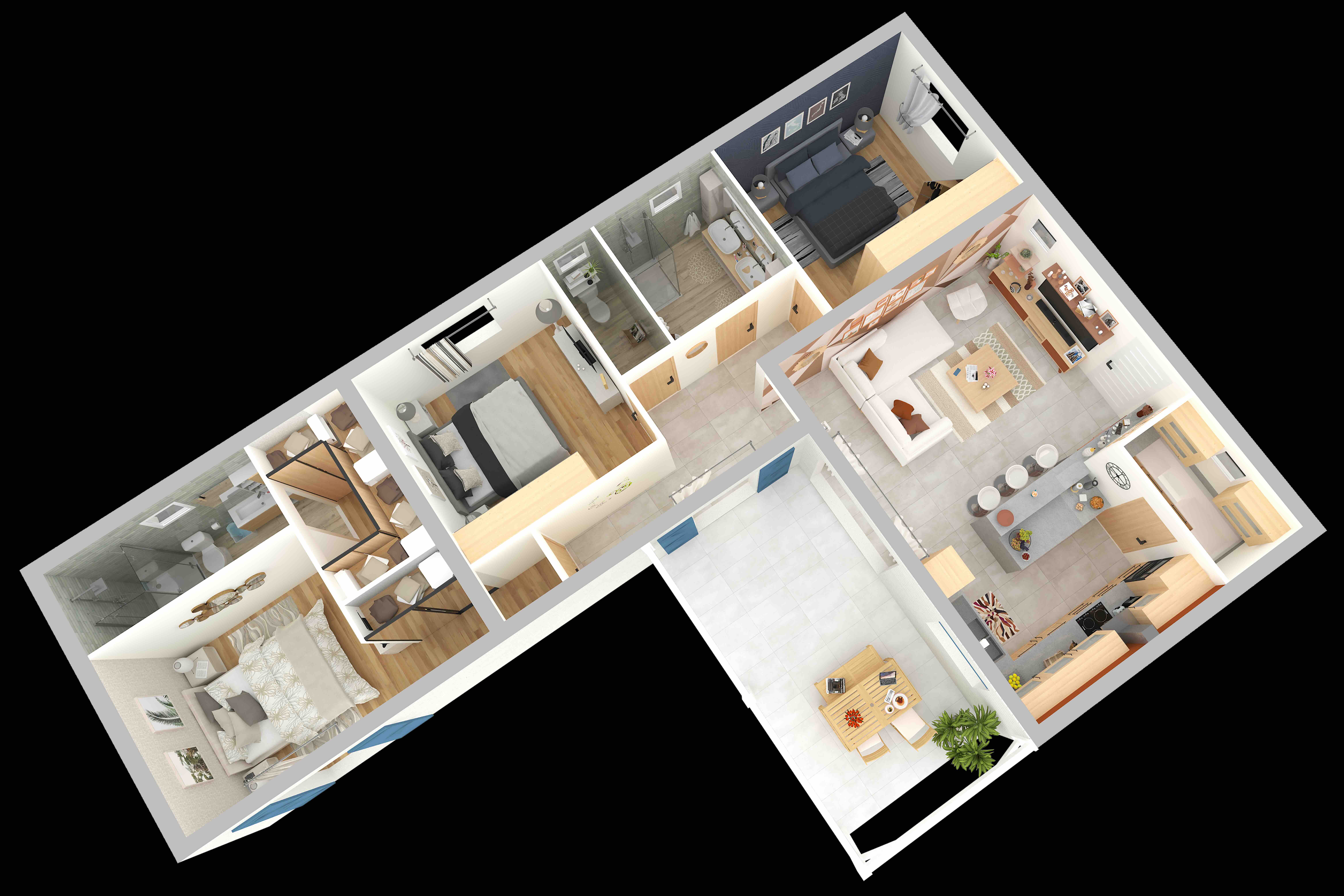 Hélicoonia – Plan 3D